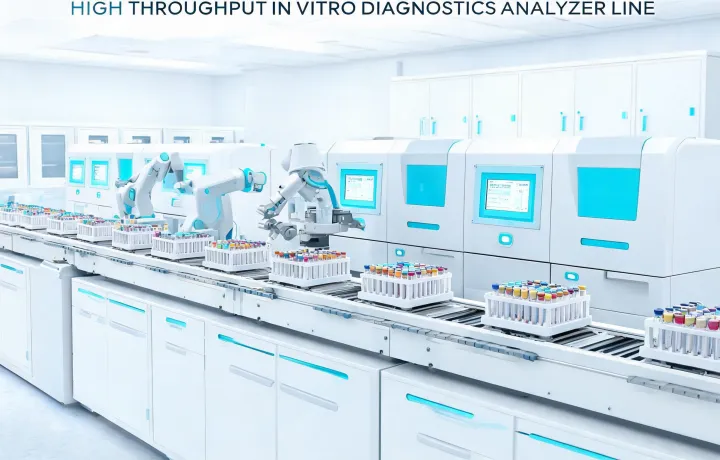 Automated laboratory analyzer line