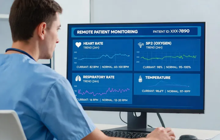 Remote patient monitoring workstation